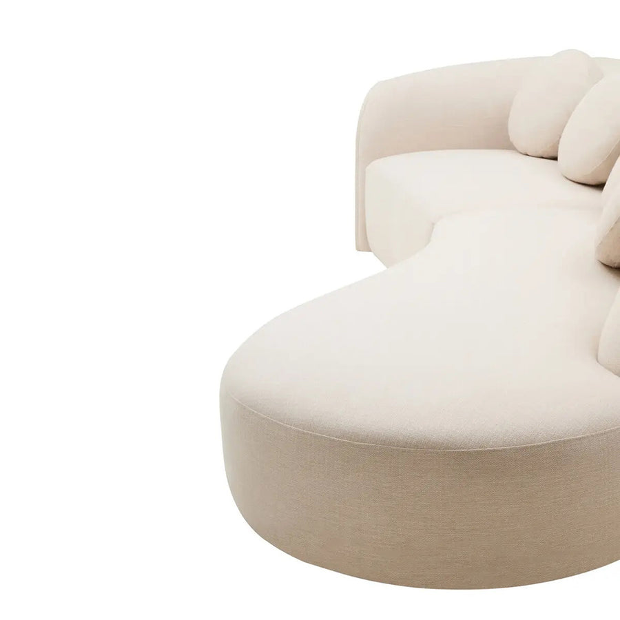 3 személyes, formatervezett íves design kanapé.