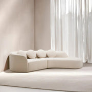 3 személyes, formatervezett íves design kanapé.