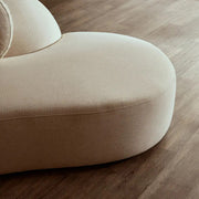 3 személyes, formatervezett íves design kanapé.