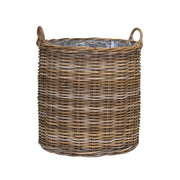 Oxford natúr rattan kosár kaspó két fonott fogantyúval, 80 cm