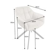 Bézs színű, 180 fokban forgatható, design szék.