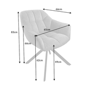 Fekete színű, valódi bőrrel kárpitozott, 180 fokban forgatható, design szék.