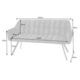 Mustársárga színű bársonnyal kárpitozott, design ülőpad.