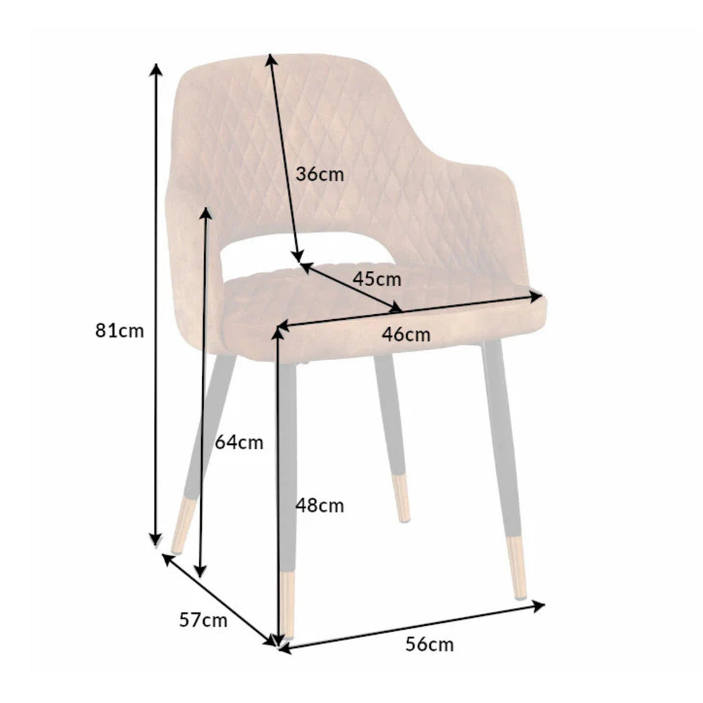 Mustársárga színű bársonnyal kárpitozott, design étkezőszék.