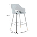 Zöldeskék színű bársonnyal kárpitozott, design bárszék.