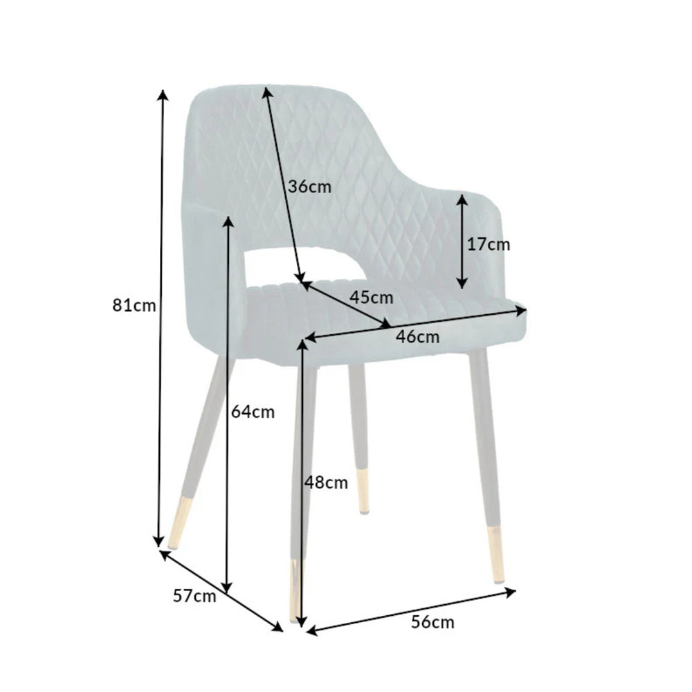 Zöldeskék színű bársonnyal kárpitozott, design étkezőszék.