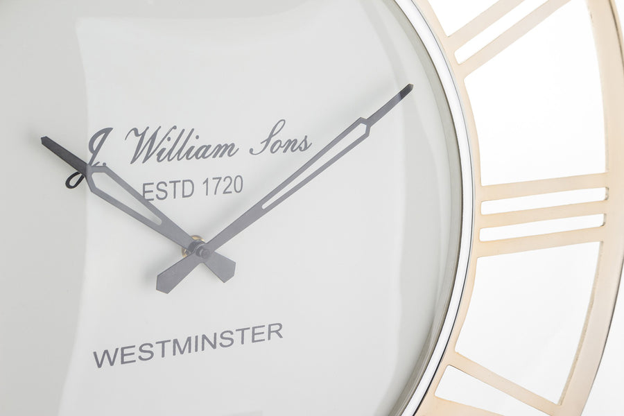 Pezsgőszínű falióra.