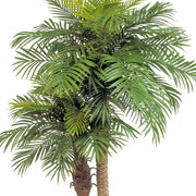 Phoenix Palm mű pálma dús, élethű levelekkel közelről.