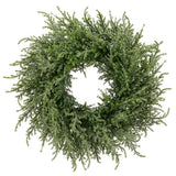 PINE jeges mű fenyő koszorú 40 cm, termékfotó.