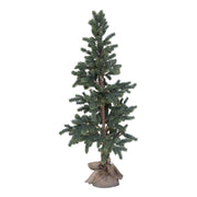 Pine LED-es zöld dekor műfenyő 150 cm magasan, jutazsákos talppal