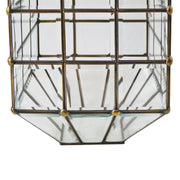 Vintage stílusú, bronzból készült, kézműves függeszték lámpa.