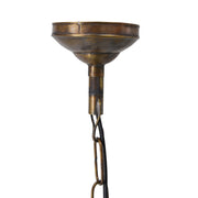 Vintage stílusú, bronzból készült, kézműves függeszték lámpa.