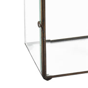 Vintage stílusú, bronzból készült, kézműves lámpás.