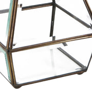 Vintage stílusú, bronzból készült, kézműves lámpás.