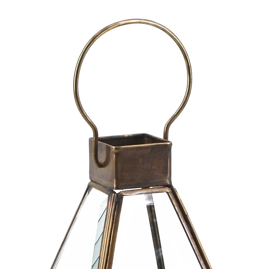 Vintage stílusú, bronzból készült, kézműves lámpás.