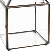 Vintage stílusú, bronzból készült, kézműves lámpás.