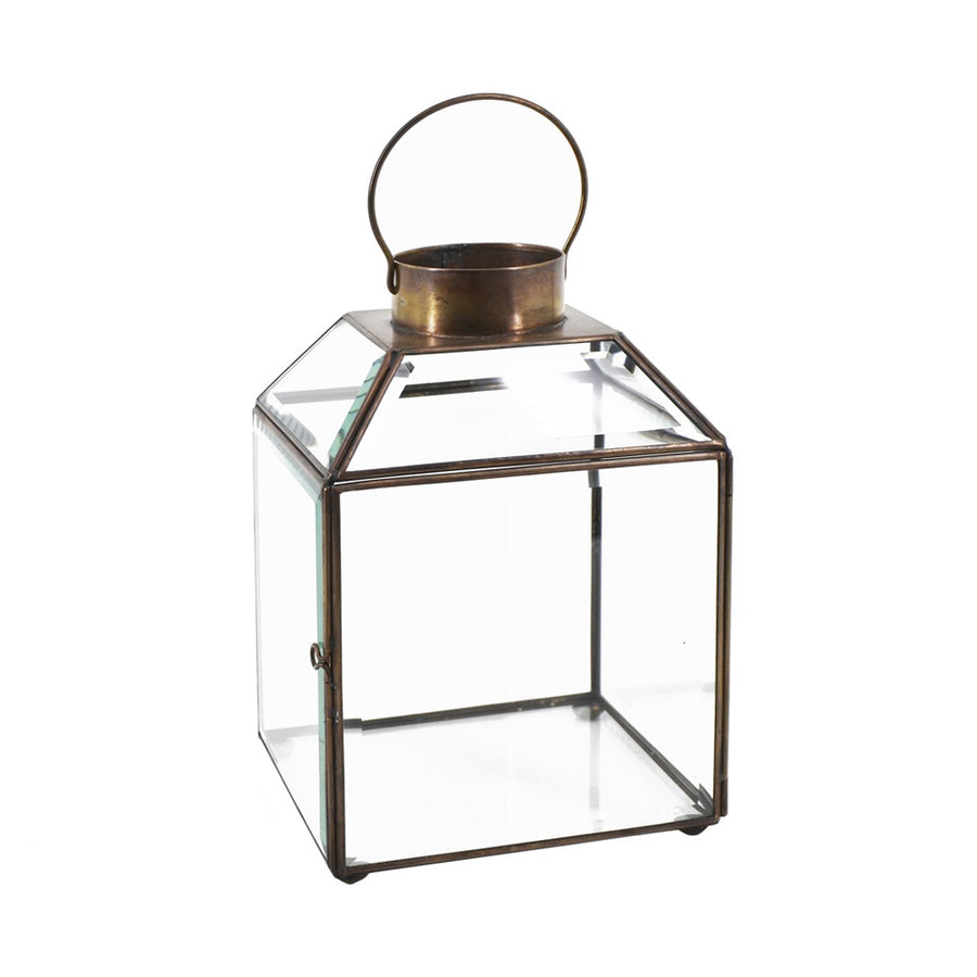 Vintage stílusú, bronzból készült, kézműves lámpás.