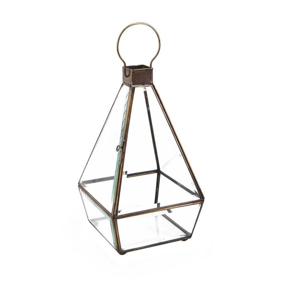 Vintage stílusú, bronzból készült, kézműves lámpás.