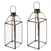 Vintage stílusú, bronzból készült, kézműves lámpás.