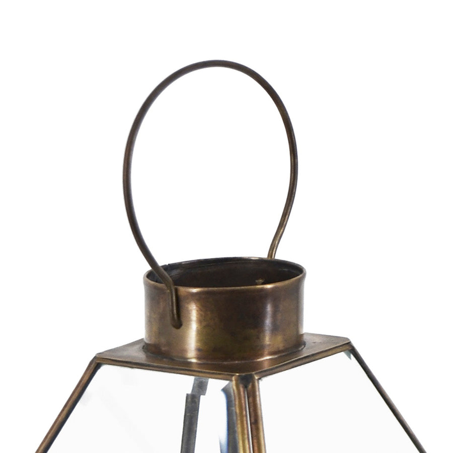 Vintage stílusú, bronzból készült, kézműves lámpás.