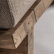 Kortárs teakfa kerti kanapé.