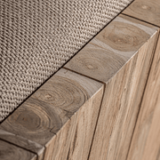 Kortárs kerti teakfa fotel.