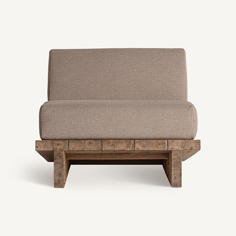 Kortárs kerti teakfa fotel.