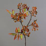 Őszi hangulatú, narancssárga mű tűztövis dekoráció 72 cm