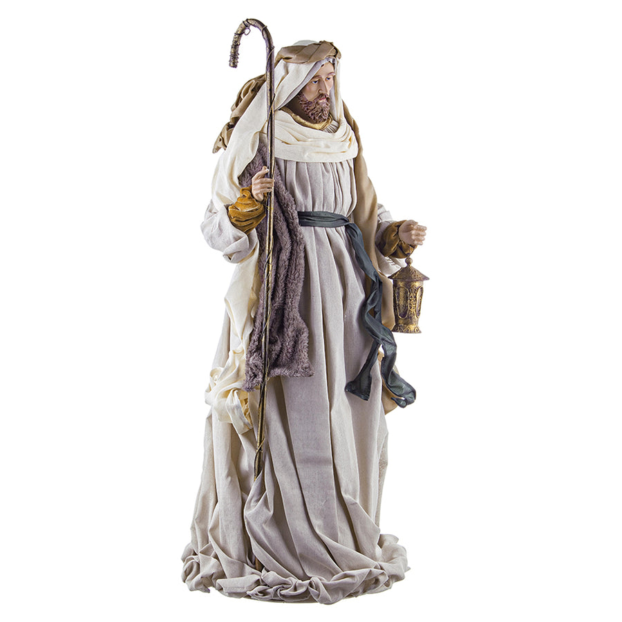83 cm magas Szent József betlehemi figura gazdag textilruházattal