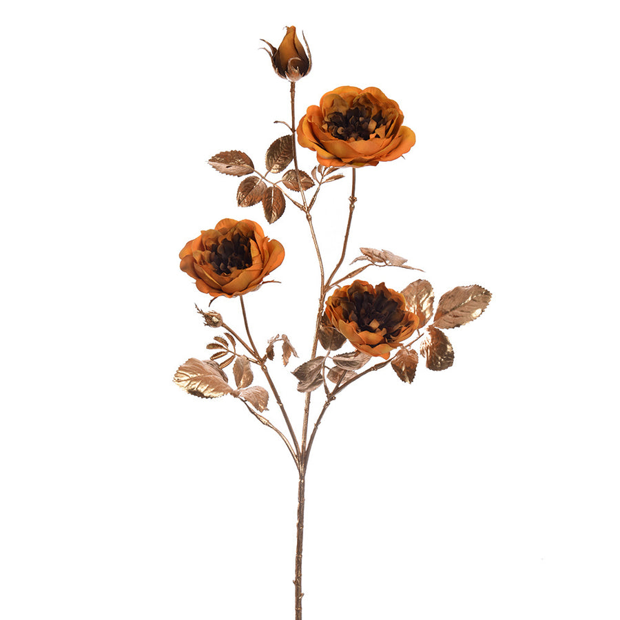 ROSE okker-arany mű rózsa 65 cm