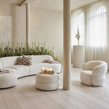 design buklé fotel kanapéval és puffal kombinálva