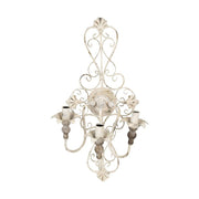 Klasszikus megjelenésű, rusztikus felületű, 3 karú fém falilámpa.