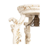 Klasszikus megjelenésű, rusztikus felületű, fa mennyezeti lámpa.