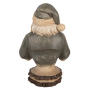 Spirit of the Forest bézs Télapó figura hátoldala prémes sapkával és természetes színekkel