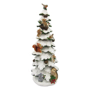 SPIRIT OF THE FOREST havas fenyőfa erdei állatokkal 30 cm