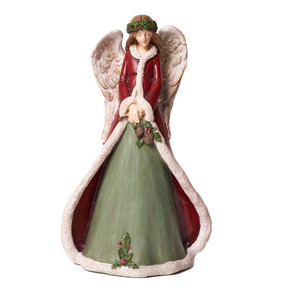 SPIRIT OF THE FOREST karácsonyi erdei angyal figura 25 cm fehér háttér előtt
