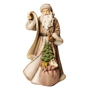 SPIRIT OF THE FOREST nagy bézs Télapó figura 43 cm fehér háttéren