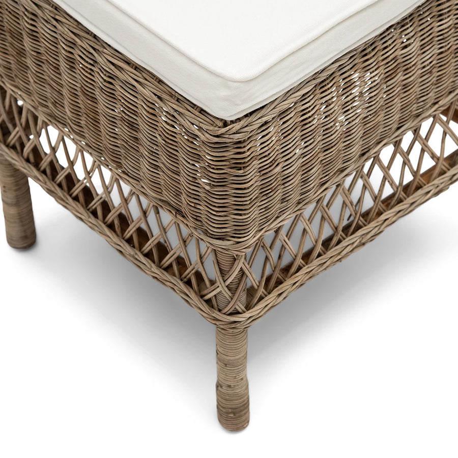 rattan étkezőszék fonott szerkezet közelről