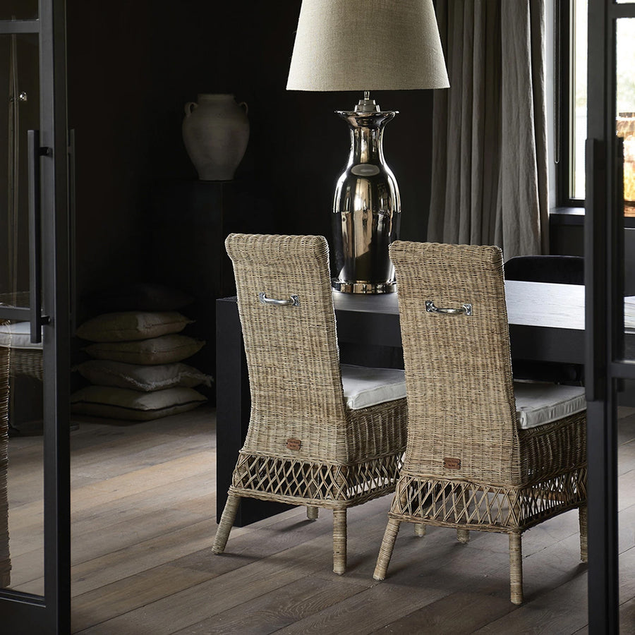 rattan étkezőszék étkező enteriőrben