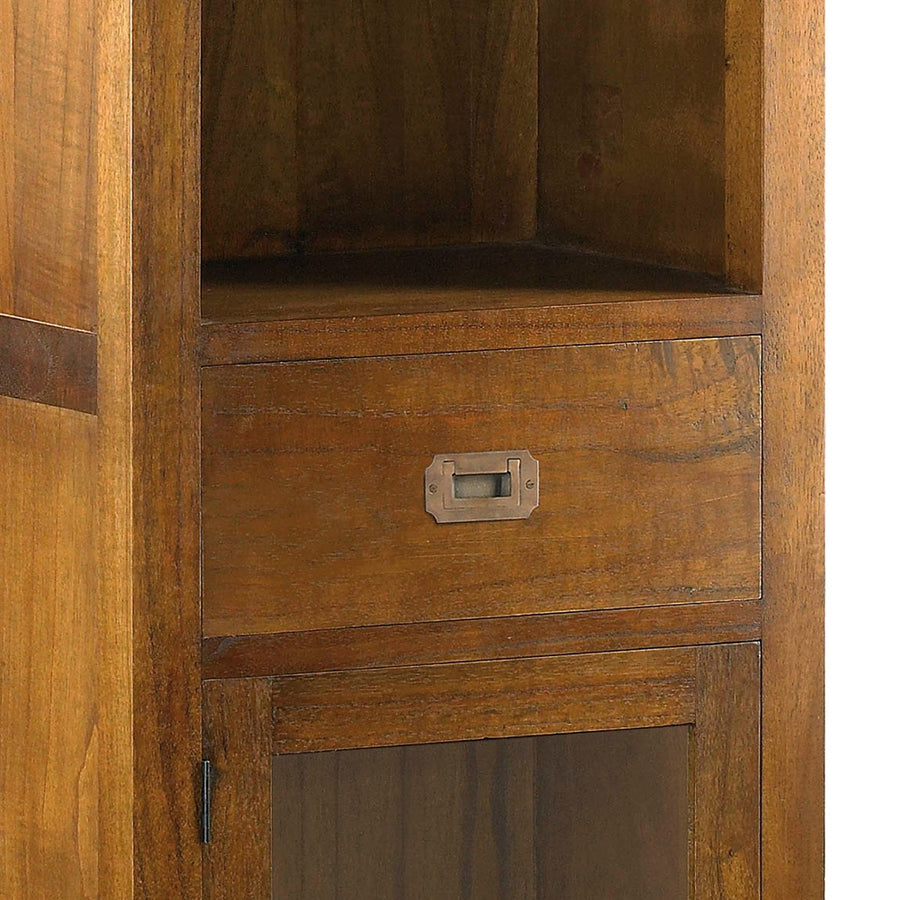 Fiókos tárolórész bronz fogantyúval mindifa kivitelben