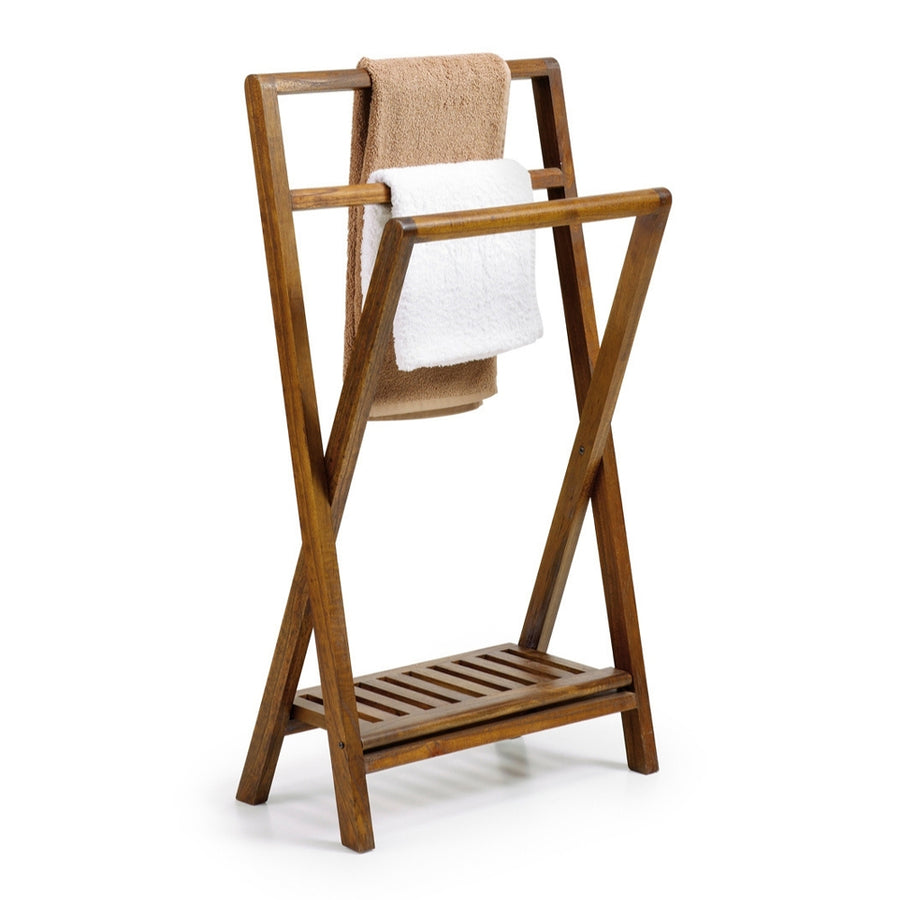 STAR mindifa törölközőtartó állvány törölközőkkel használat közben