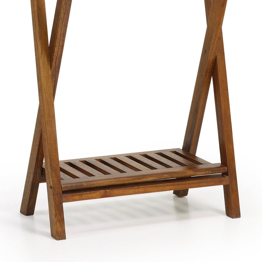 STAR törölközőtartó alsó polc részlet tömör fa kivitelben