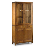 Loft stílusú mindifa vitrines szekrény üveges ajtókkal