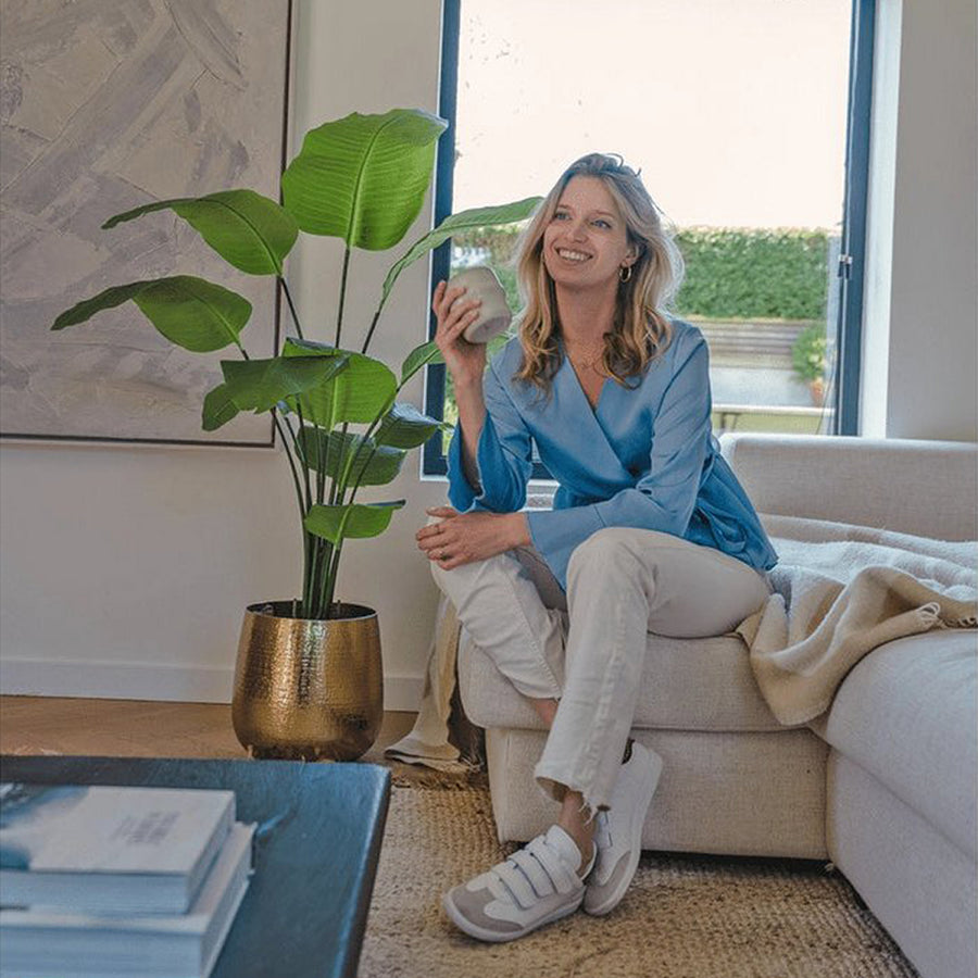 Real Touch hatású mű strelitzia 150 cm magas, elegáns dekorációs növény