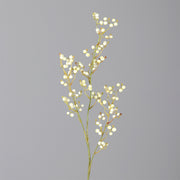 Élethű krémszínű mű bogyós ág 72 cm, ünnepi dekorációhoz.