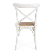 CROSS fehér szilfa-rattan étkezőszék