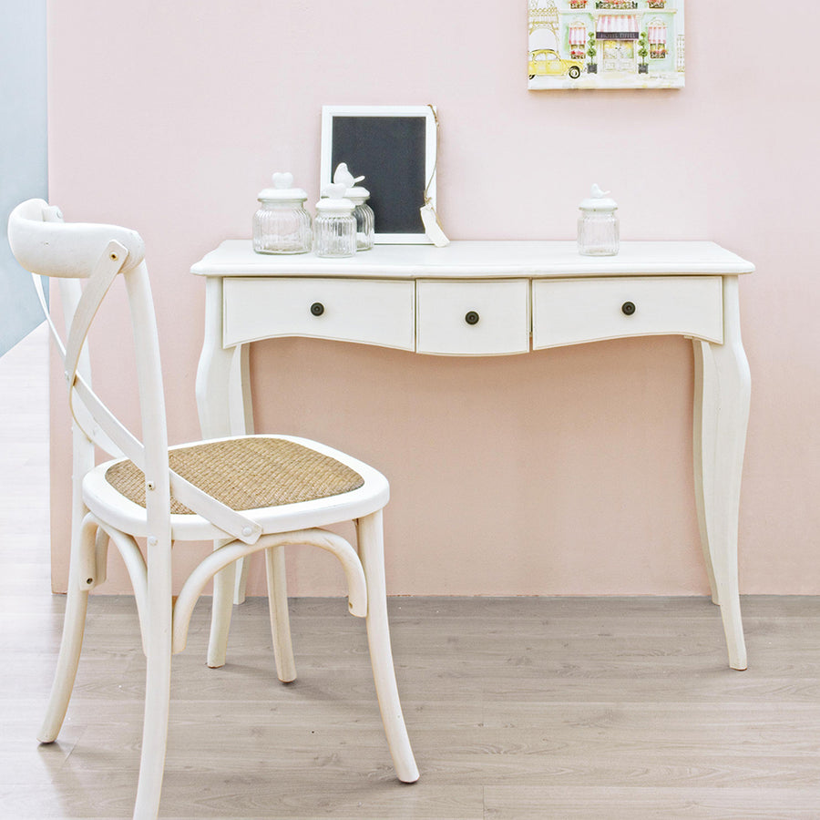 CROSS fehér szilfa-rattan étkezőszék