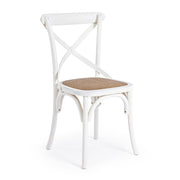CROSS fehér szilfa-rattan étkezőszék