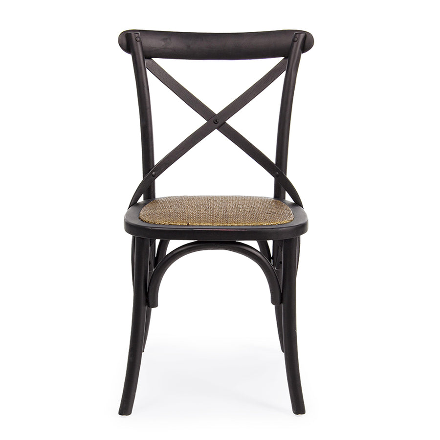 Fekete színű, thonet jelleg étkezőszék.