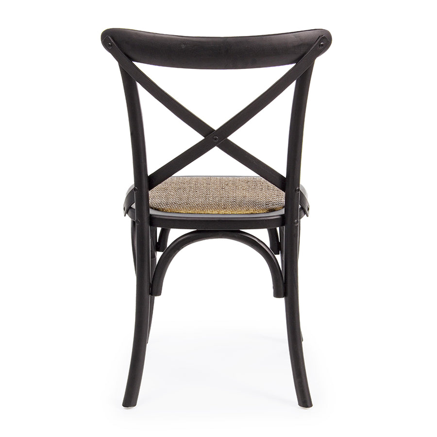 Fekete színű, thonet jelleg étkezőszék.